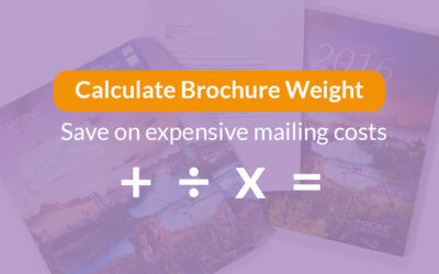 Calculate brochure weight and save on expensive mailing costs