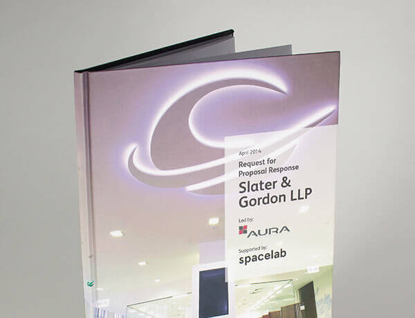 Hardback presentation book – designed and printed in two days!