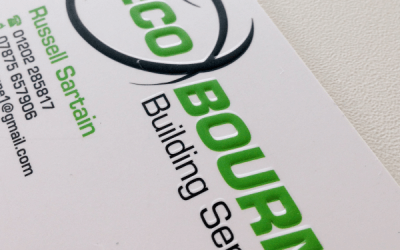 Embossed business cards make a real impact for Eco Bourne