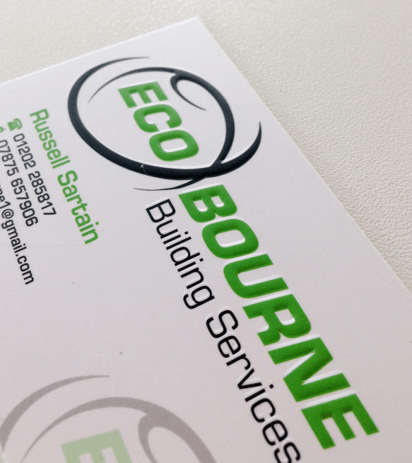 Embossed business cards make a real impact for Eco Bourne