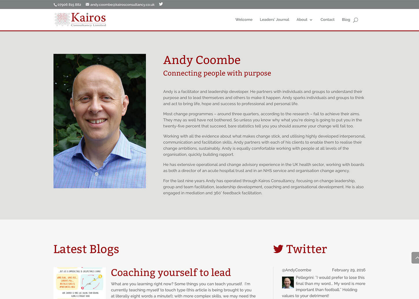 Responsive consultancy company website design and blog