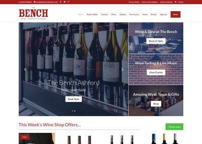 Restaurant website design for innovative new winebar in Ramsgate