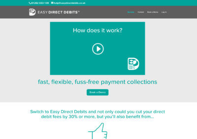 Financial website design project for Easy Direct Debits
