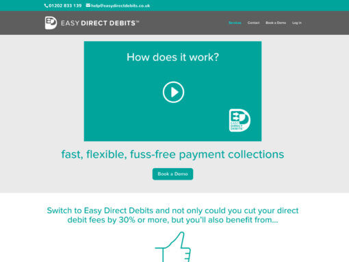 Financial website design project for Easy Direct Debits