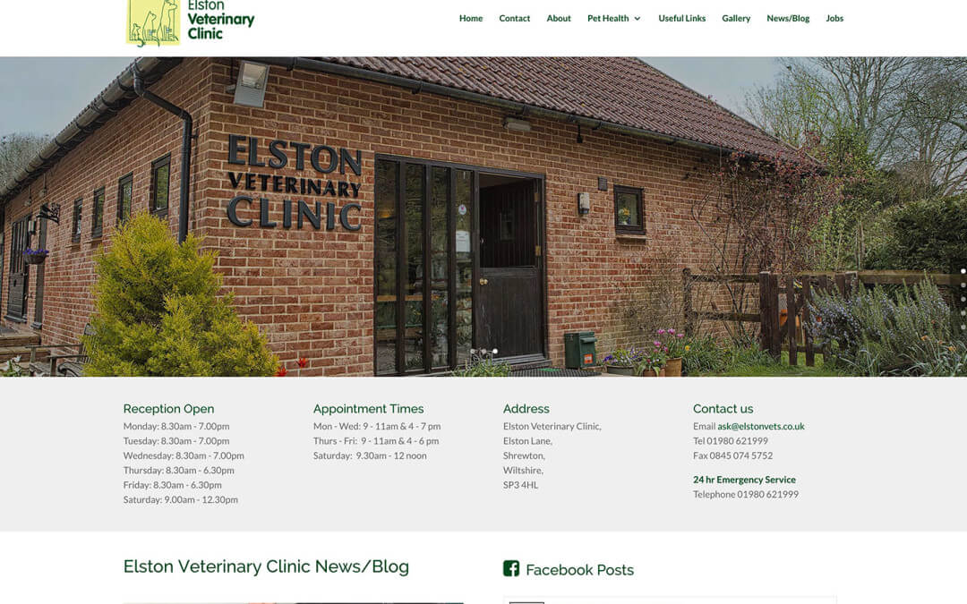 A new veterinary website design for Elston Vets