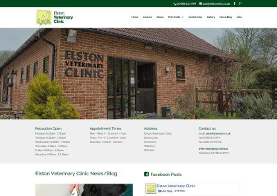 A new veterinary website design for Elston Vets