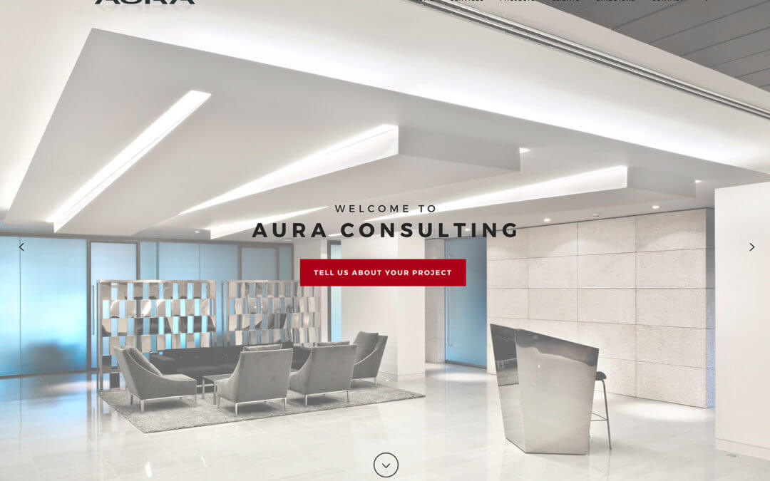 New project management company website for Aura Consulting