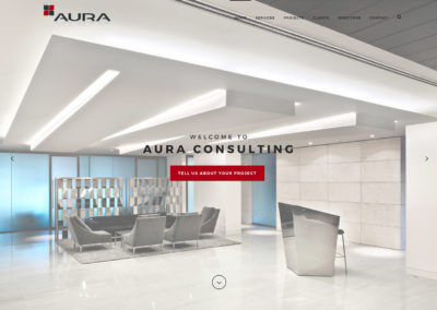 New project management company website for Aura Consulting