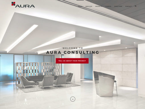 New project management company website for Aura Consulting