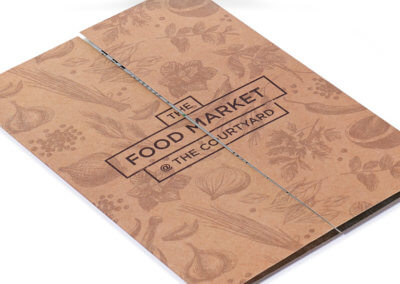 Innovative gatefold brochure and branding for new food venue