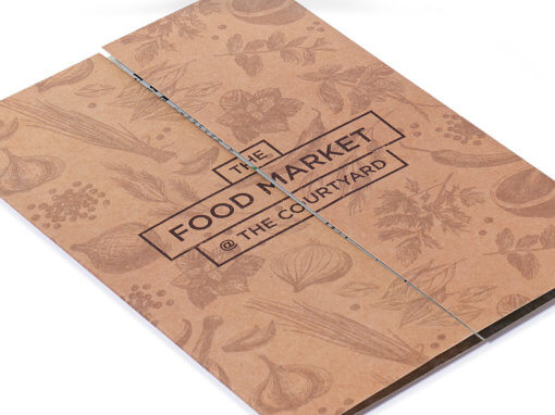 Innovative gatefold brochure and branding for new food venue