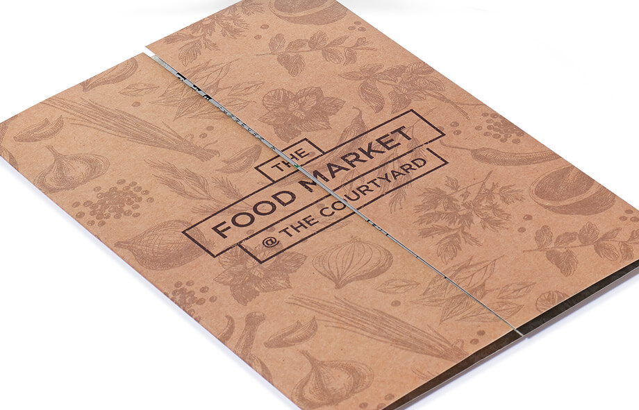 Innovative gatefold brochure and branding for new food venue