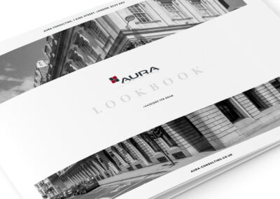 New digital lookbook design (digital brochure) for Aura Consulting