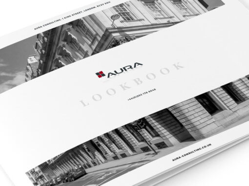 New digital lookbook design (digital brochure) for Aura Consulting