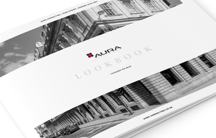 New digital lookbook design (digital brochure) for Aura Consulting