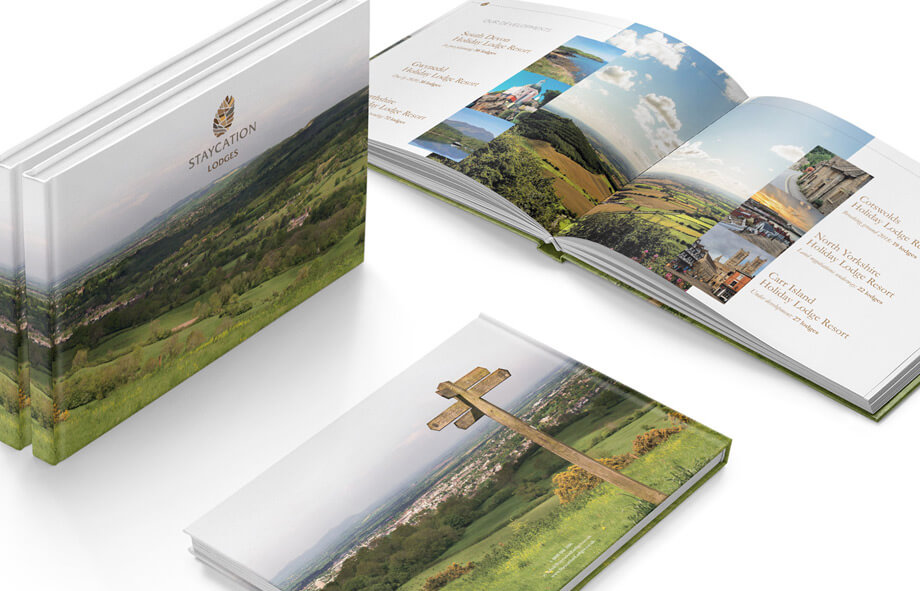 Case bound, hardback sales brochure for new client