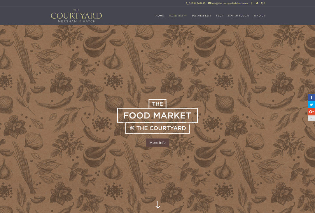 The Courtyard - Food Market page