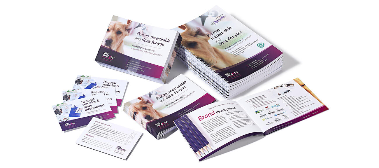 Vet marketing company design and print project