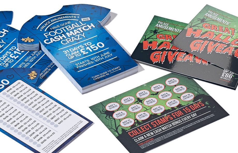 die cut flyers stamper cards palace amusements featured proactive die cut flyers